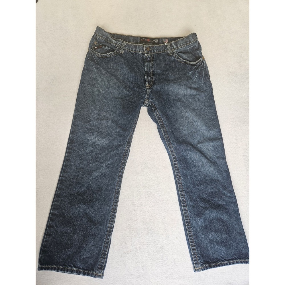 Ariat Jeans Mens 40x30 Blue M4 Low Rise Bootcut Relaxed Western Denim Cowboy